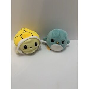 Tee Turtle 4" Reversible Plush Sanrio Tuxedo Sam Penguin & Turtle Lot of 2